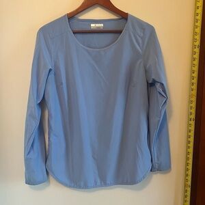 Columbia light blue top long sleeve rash guard Split back Women’s M
